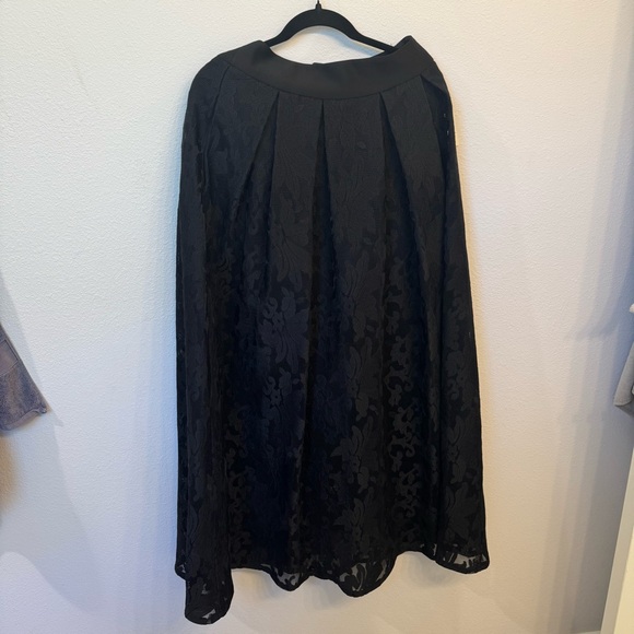 NWT Sangria Black floral mesh Lace Maxi Skirt - Picture 5 of 5